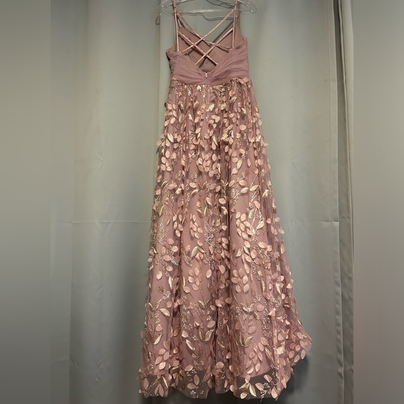 Lavender Sequin Petal-Skirt Gown - Picture 7 of 11